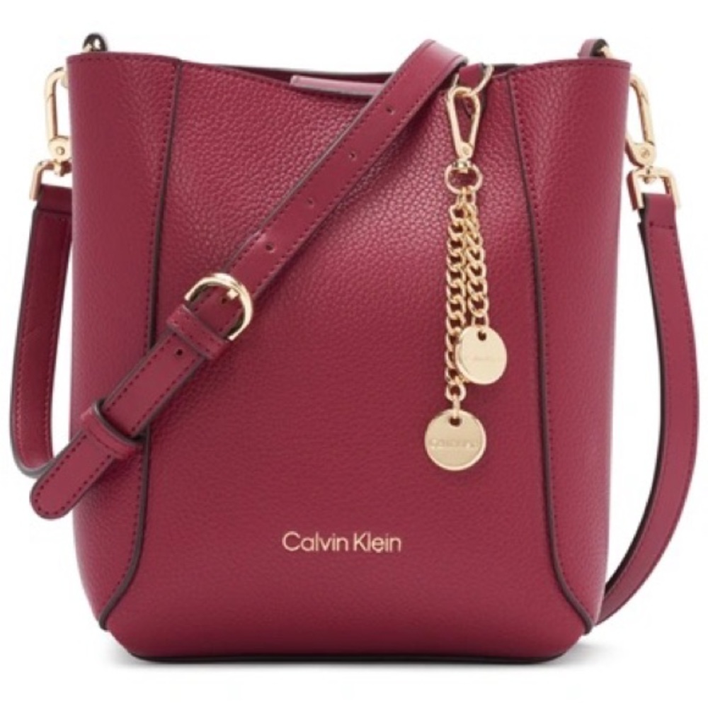 Calvin Klein Red Bucket Bag new with tags